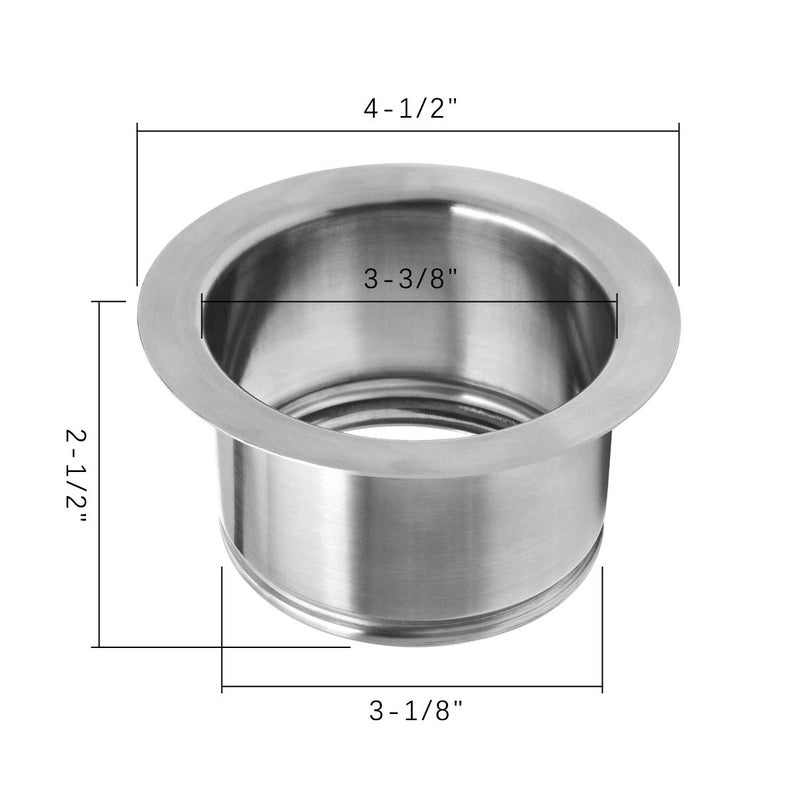 CLEESINK Extended Garbage Disposal Flange, Deep Kitchen Sink Flange for Disposers That Use A 3 Bolt Mount, Fit 3-1/2 Inch Standard Sink Drain Hole - Image 3